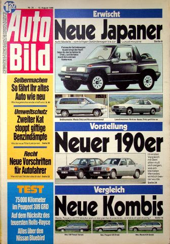 Deckblatt Auto Bild (33/1988)